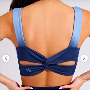 BuffBunny Ombre Seamless Sports Bra - Light to Deep Blue